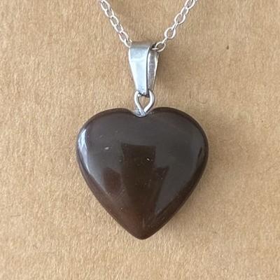 AGATE DE BOTSWANA PENDENTIF COEUR 4