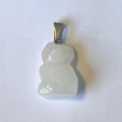 CRISTAL DE ROCHE CHAT PENDENTIF
