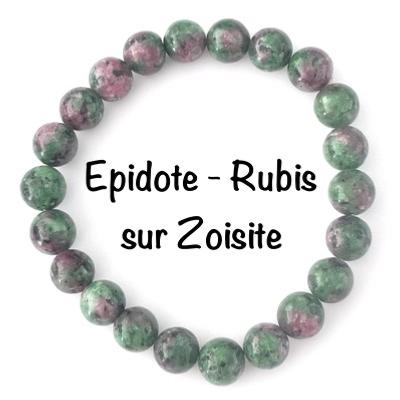 EPIDOTE RUBIS ZOISITE BRACELET