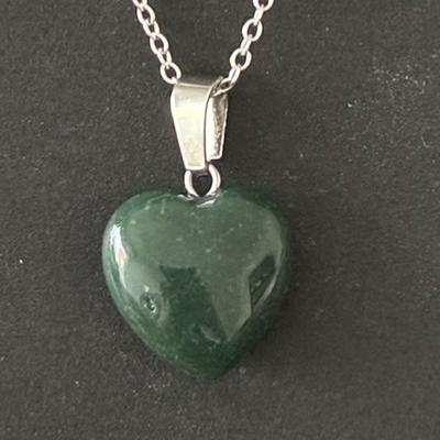 AGATE MOUSSE PENDENTIF COEUR