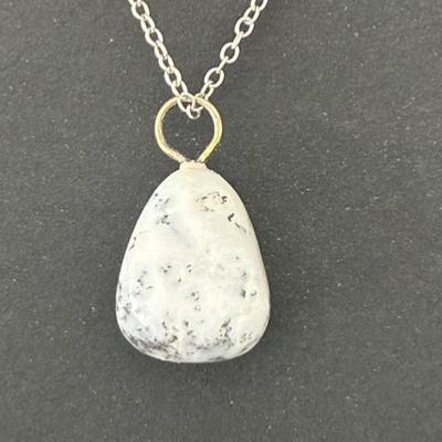 MERLINITE AGATE DENDRITE PENDENTIF 8