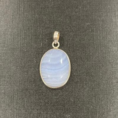 CALCEDOINE ARGENT 925 PENDENTIF