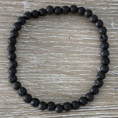 PIERRE DE LAVE BRACELET 4 MM