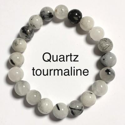 QUARTZ TOURMALINE BRACELET 10 MM