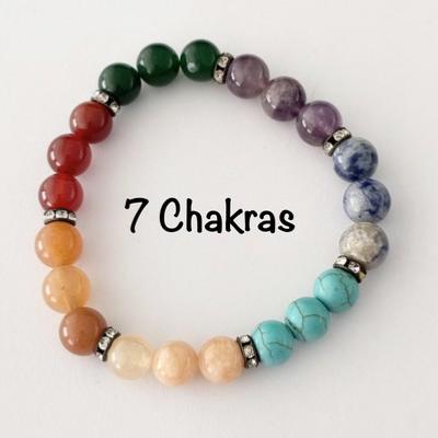 7 CHAKRAS BRACELET STRASS