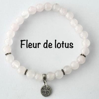 QUARTZ ROSE BRACELET FLEUR DE LOTUS