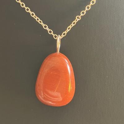 JASPE ROUGE PENDENTIF