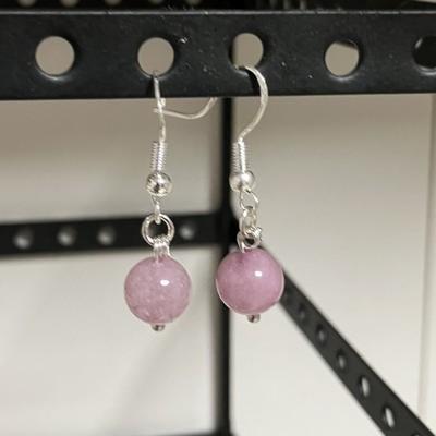 KUNZITE BOUCLES D OREILLE