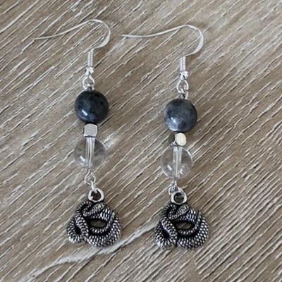 ANIMAL TOTEM SERPENT BOUCLES D OREILLE
