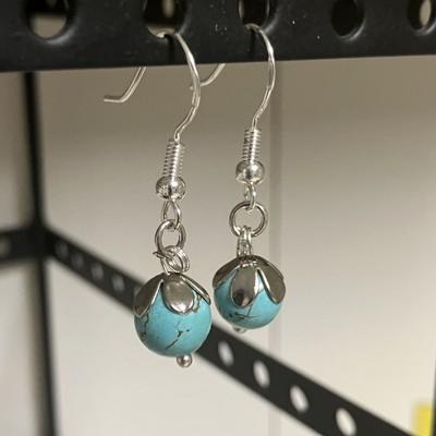 TURQUOISE BOUCLES D OREILLE