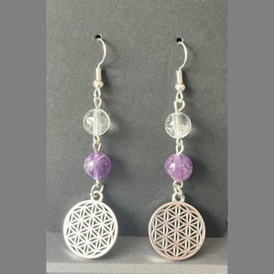 FLEUR DE VIE BOUCLES D OREILLE