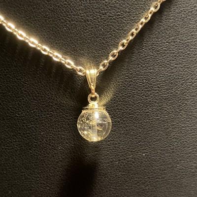 CITRINE NATURELLE PENDENTIF OR