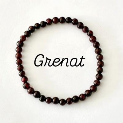 GRENAT BRACELET 4 MM