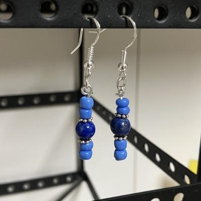 LAPIS LAZULI BOUCLES D OREILLE