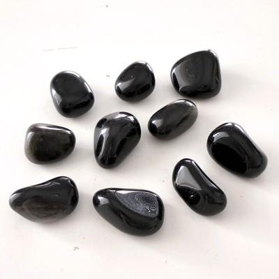OBSIDIENNE ARGENTEE LOT 10 PIERRES