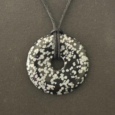 OBSIDIENNE NEIGE PENDENTIF