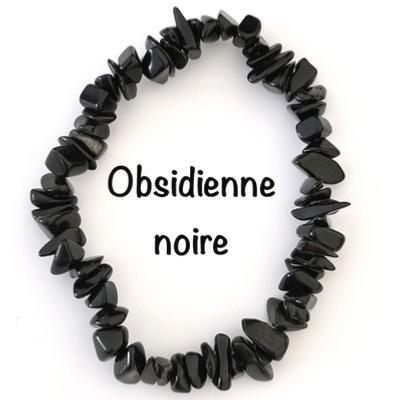 OBSIDIENNE NOIRE BRACELET BAROQUE