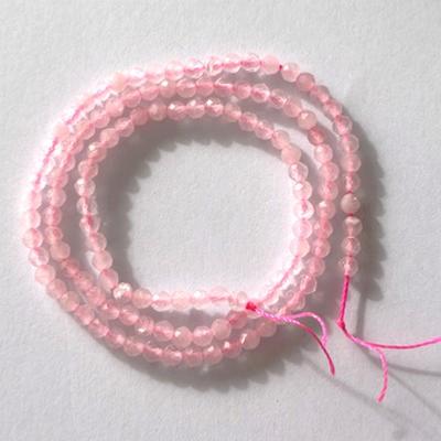 QUARTZ ROSE PERLES 3 MM
