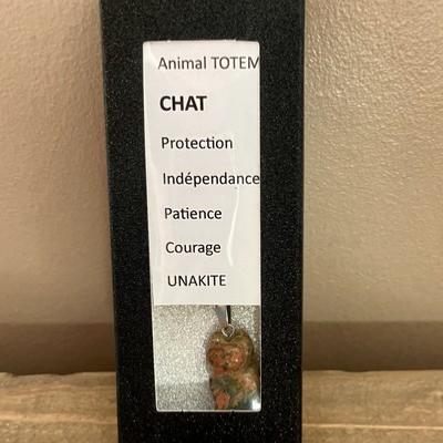 UNAKITE CHAT PENDENTIF