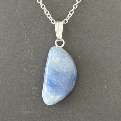 AVENTURINE QUARTZ BLEU PENDENTIF 4