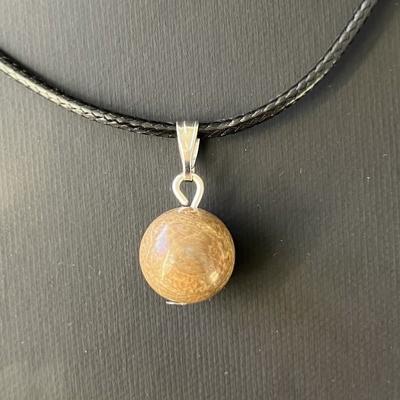 BOIS FOSSILE PENDENTIF