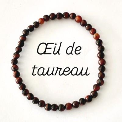 OEIL DE TAUREAU BRACELET 4 MM