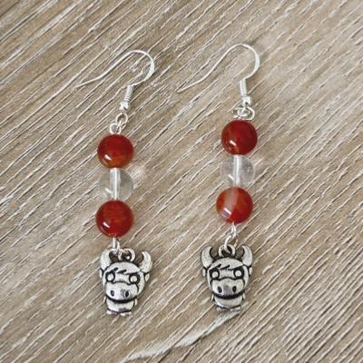ANIMAL TOTEM TAUREAU BOUCLES OREILLE