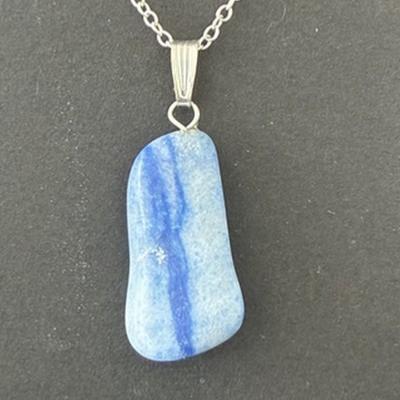 AVENTURINE QUARTZ BLEU PENDENTIF 3