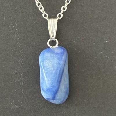 AVENTURINE QUARTZ BLEU PENDENTIF 6