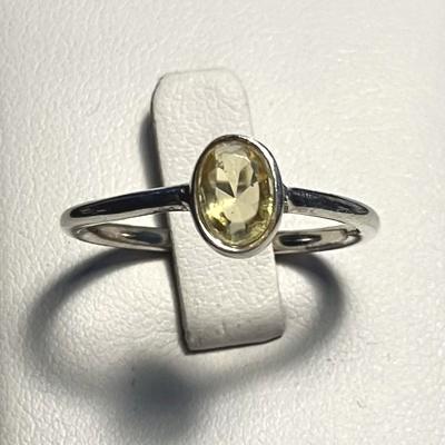 CITRINE NATURELLE BAGUE T58 ARGENT 925