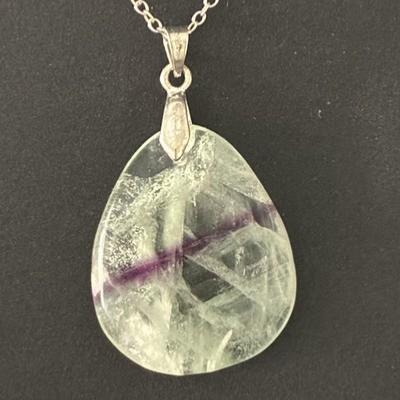 FLUORINE FLUORITE PENDENTIF 5