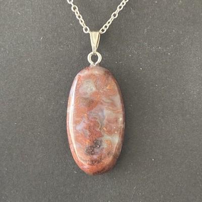 JASPE ROUGE PENDENTIF