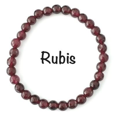 RUBIS BRACELET 6 MM