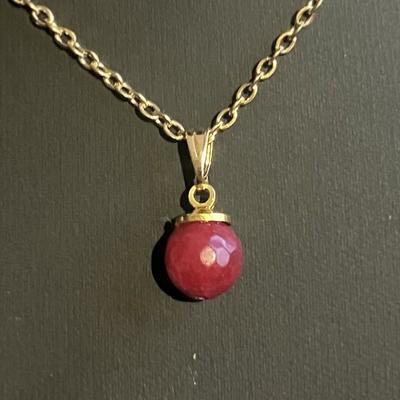 RUBIS PENDENTIF OR