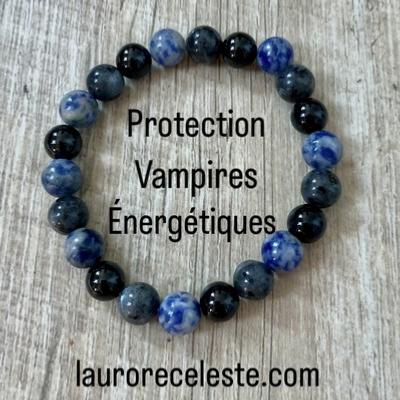 Vampires nergtiques : 3 Pierres naturelles / 1 Bracelet en Lithothrapie pour se protger