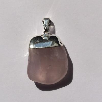 QUARTZ ROSE PENDENTIF
