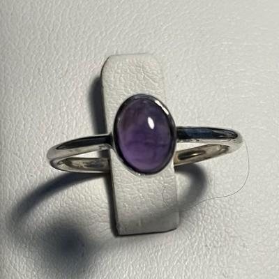 AMETHYSTE BAGUE T58 ARGENT 925
