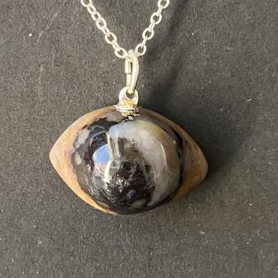 AGATE CYCLOPE OEIL SHIVA PENDENTIF