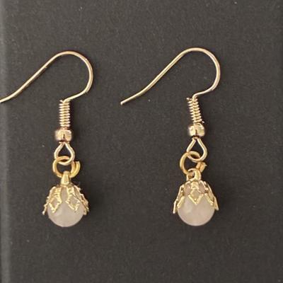 QUARTZ ROSE BOUCLES D O OR
