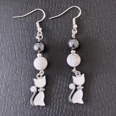 ANIMAL TOTEM CHAT BOUCLES D OREILLE