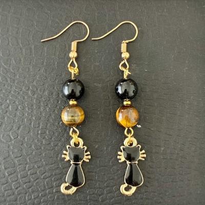 ANIMAL TOTEM CHAT BOUCLES D OREILLE