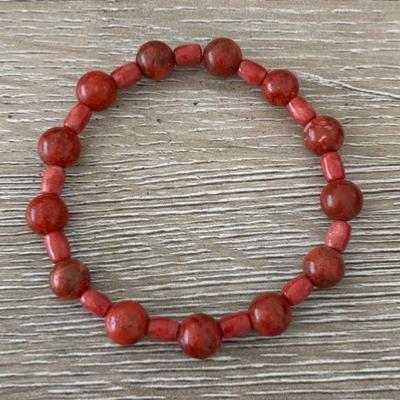CORAIL ROUGE BRACELET 8 MM