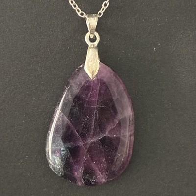 FLUORINE FLUORITE PENDENTIF 6