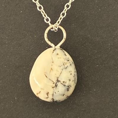 MERLINITE AGATE DENDRITE PENDENTIF 2