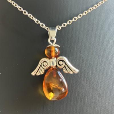 AMBRE PENDENTIF ANGE