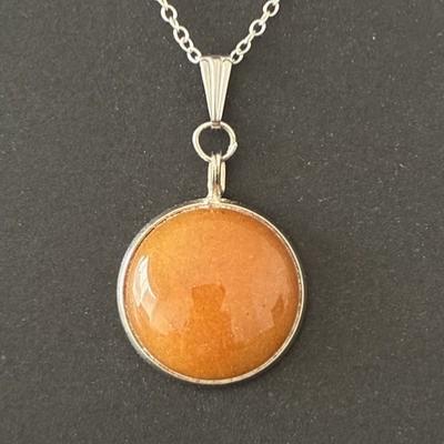 AVENTURINE ORANGE PENDENTIF 3