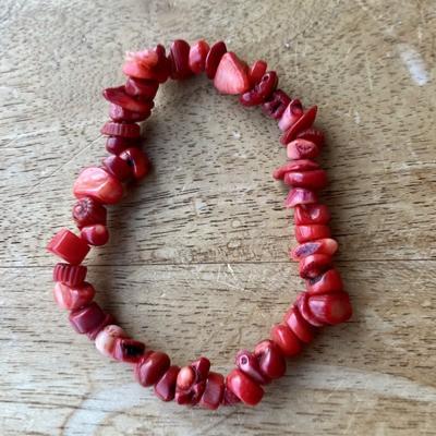 CORAIL ROUGE BRACELET BAROQUE