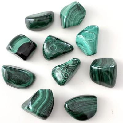 LOT DE 10 MALACHITE PIERRES XL