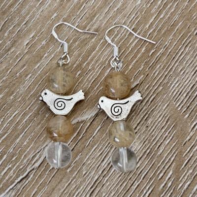 ANIMAL TOTEM OISEAU BOUCLES D OREILLE