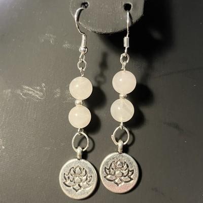 QUARTZ ROSE BOUCLES FLEUR